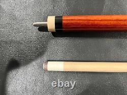 Lucasi Custom Rengas and Curly Maple Pool Cue with Bocote Banded Rings LCZ11