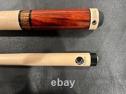 Lucasi Custom Rengas and Curly Maple Pool Cue with Bocote Banded Rings LCZ11