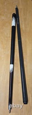 Lucasi Customs Cocobolo 50 with Flames + Leather Pool Cue & Annihilator 3pc Stick