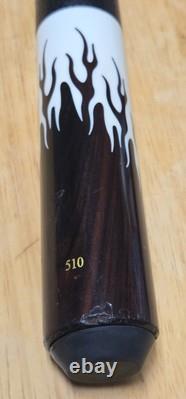 Lucasi Customs Cocobolo 50 with Flames + Leather Pool Cue & Annihilator 3pc Stick