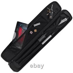 Lucasi Customs Pool Billiards Cue SOFT 4x8 Case, Black, Split Carrying Strap