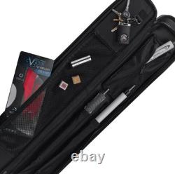 Lucasi Customs Pool Billiards Cue SOFT 4x8 Case, Black, Split Carrying Strap