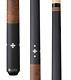 Lucasi Lzc58 Custom Walnut Curly Maple & Matte Black/imitation Bone Wrapless Cue