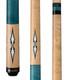 Lucasi Lzc59 Custom Walnut Birdseye & Aquamarine/off-white Wrapless Cue