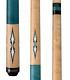 Lucasi Lzc59 Custom Walnut Birdseye & Aquamarine/off-white Wrapless Cue