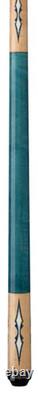 Lucasi LZC59 Custom Walnut Birdseye & Aquamarine/Off-White Wrapless Cue