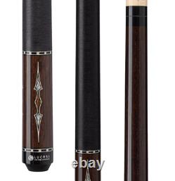 Lucasi LZC61 Custom Black Palm & Bocote/White Recon Cue with Black Linen Wrap