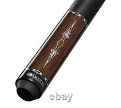 Lucasi LZC61 Custom Black Palm & Bocote/White Recon Cue with Black Linen Wrap