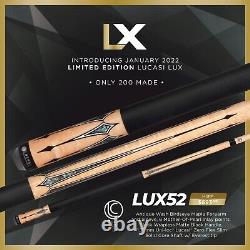 Lucasi Lux 52 Custom Pool Cue 11.75mm Shaft Ltd Only 150 Made New Free Shipping