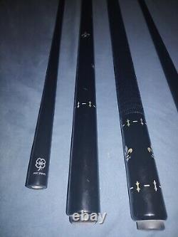 MVP custom ebony WithGold Inlays pool cues