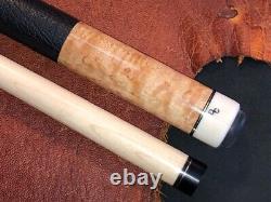 Mark Denton Custom Pool Cue With One Shaft. Black Leather Wrap