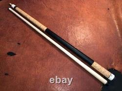 Mark Denton Custom Pool Cue With One Shaft. Black Leather Wrap