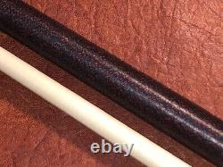 Mark Denton Custom Pool Cue With One Shaft. Black/Red Linen Wrap