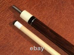 Mark Denton Custom Pool Cue With One Shaft. Embossed Leather Wrap
