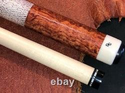 Mark Denton Custom Pool Cue With One Shaft. White/Brown Linen Wrap