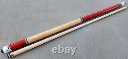 McDermott G230 Pool Cue, Custom Colorado Red Stain & Birdseye Maple, Wrapless