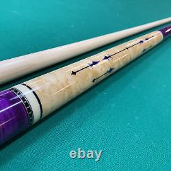 McDermott G418 Custom Purple Stain Billiards Pool Cue Stick + FREE HARD CASE