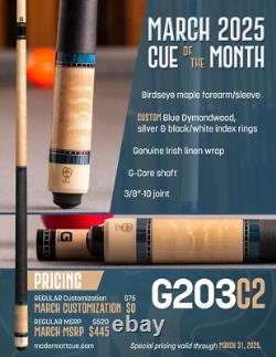Mcdermott Cue Of The Month G203c2 Pool 12.75 Gcore USA Made Ships Free Free Case