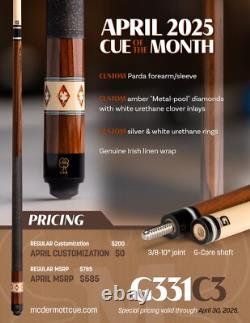 Mcdermott Cue Of The Month G331c3 Pool 12.25 Gcore USA Made Ships Free Free Case
