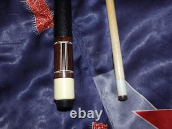 Mcdermott Pool Cue Very Rare 1976 Straight B-12 Custom 56 MOP Leather SS Joint