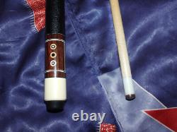 Mcdermott Pool Cue Very Rare 1976 Straight B-12 Custom 56 MOP Leather SS Joint