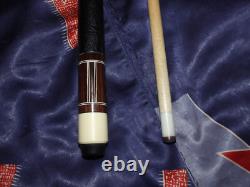 Mcdermott Pool Cue Very Rare 1976 Straight B-12 Custom 56 MOP Leather SS Joint