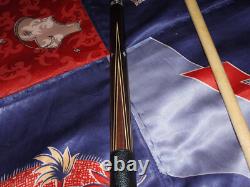 Mcdermott Pool Cue Very Rare 1976 Straight B-12 Custom 56 MOP Leather SS Joint