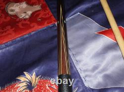 Mcdermott Pool Cue Very Rare 1976 Straight B-12 Custom 56 MOP Leather SS Joint
