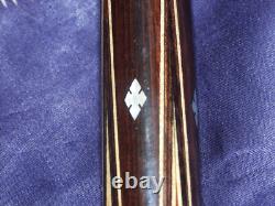 Mcdermott Pool Cue Very Rare 1976 Straight B-12 Custom 56 MOP Leather SS Joint
