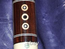 Mcdermott Pool Cue Very Rare 1976 Straight B-12 Custom 56 MOP Leather SS Joint