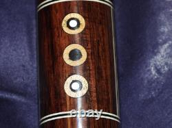 Mcdermott Pool Cue Very Rare 1976 Straight B-12 Custom 56 MOP Leather SS Joint