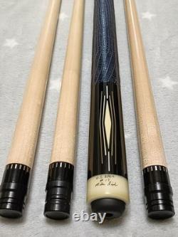 Mike Sigel Custom Cue American Legend Rare Ebony Silver Inlay Excellent