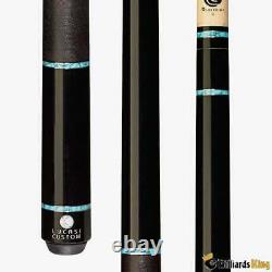 NEW Lucasi Custom Billiards Pool Cue Stick Black Turquoise Recon Linen Wrap LZD5