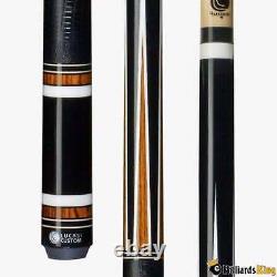 NEW Lucasi Custom Black Billiards Pool Cue Stick Lizard Wrap Bocote Maple LZSE2