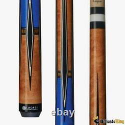 NEW Lucasi Custom LZC19 Pool/Billiards Blue Cue Stick Flexpoint Shaft Tiger Tip