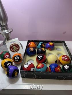 NEW Poker Billiard Ball Set Vintage VGC Official Rule Book Included Rare Find