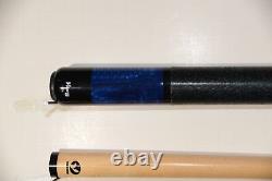 NEW USA Viking 2pc pool Cue Billiards custom Vikore Blue SNAKESKIN FREE CASE