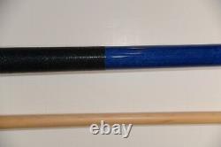 NEW USA Viking 2pc pool Cue Billiards custom Vikore Blue SNAKESKIN FREE CASE