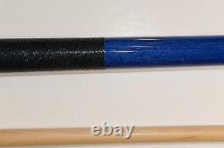 NEW USA Viking 2pc pool Cue Billiards custom Vikore Blue SNAKESKIN FREE CASE