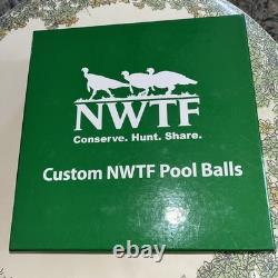 NWTF Custom Billiard Balls Set Aramith Vintage Pool Turkey Conserve Hunt
