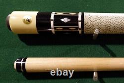 New MOSCONI Helmstetter Custom Vintage Pool Cue Billiard Free Case & ship