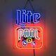 New Miller Lite Pool Billiards Neon Light Sign Lamp Acrylic 20x16 Decor Gift