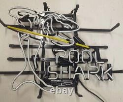 New Pool Shark Billiards Neon Light Sign 17x14 Wall Decor Man Cave Bar Beer