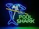 New Pool Shark Billiards Neon Light Sign 20x16 Wall Decor Man Cave Bar Beer