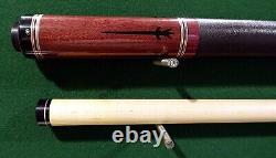 New Vintage Dale Perry Custom 2 Pc. Pool Cue, Purple Heart Free Case & Shipping