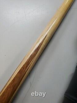 Old Vintage Mike Gulyassy Custom Pool Cue Stick Falcon Case Beautiful 4 Point