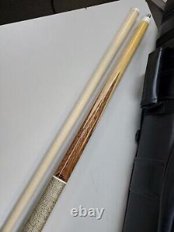 Old Vintage Mike Gulyassy Custom Pool Cue Stick Falcon Case Beautiful 4 Point