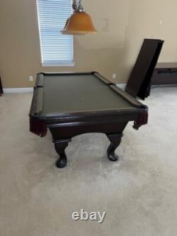 Olhausen pool table used 7ft green felt good condition custom Alder wood top