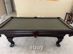Olhausen pool table used 7ft green felt good condition custom Alder wood top