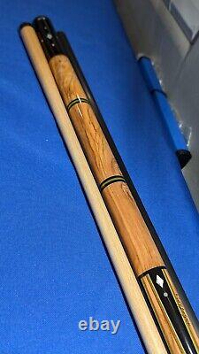 One Of A Kind David Jacoby Custom Pool Cue With Two Shafts 18.50oz 12.30mm